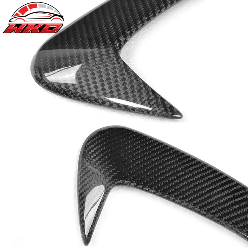 Fits 15-18 Benz C-Class W205 2PC Rear Bumper Spoiler Air Vent Matte Carbon Fiber