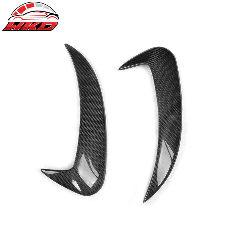 Fits 15-18 Benz C-Class W205 Sedan Rear Bumper Vents Spoiler Flics Carbon Fiber