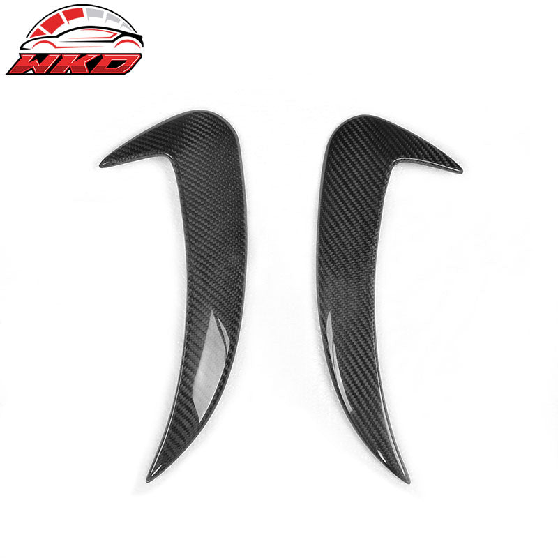 Fits 15-18 Benz C-Class W205 Sedan Rear Bumper Vents Spoiler Flics Carbon Fiber