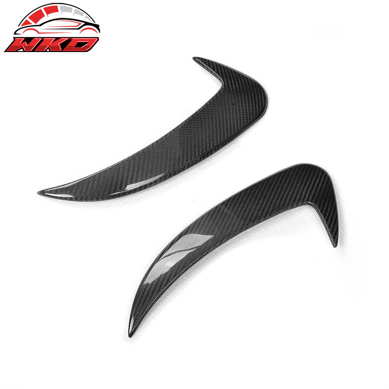 Fits 15-18 Benz C-Class W205 Sedan Rear Bumper Vents Spoiler Flics Carbon Fiber