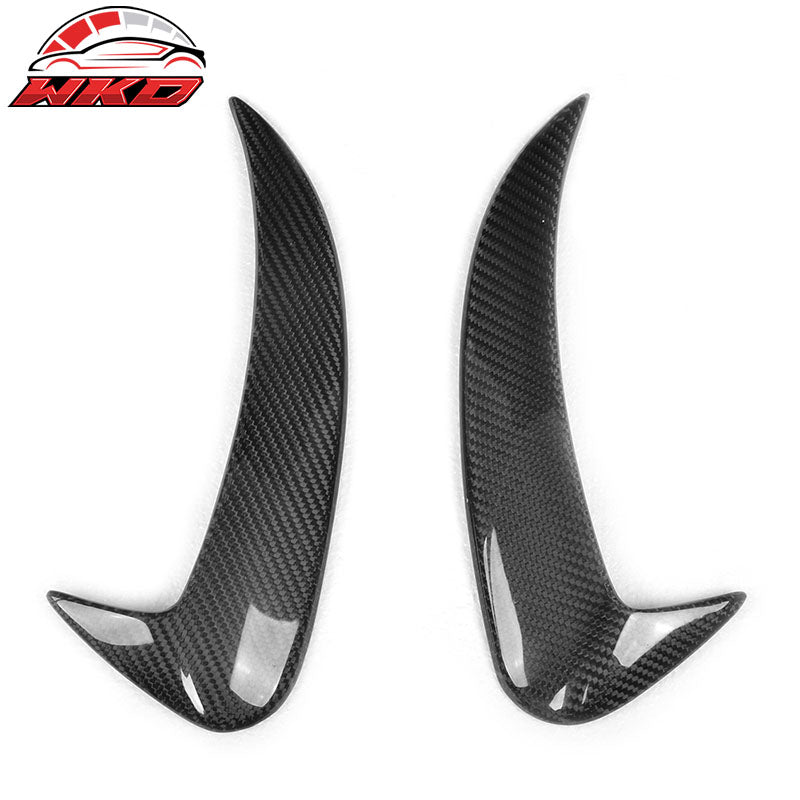Fits 15-18 Benz C-Class W205 Sedan Rear Bumper Vents Spoiler Flics Carbon Fiber