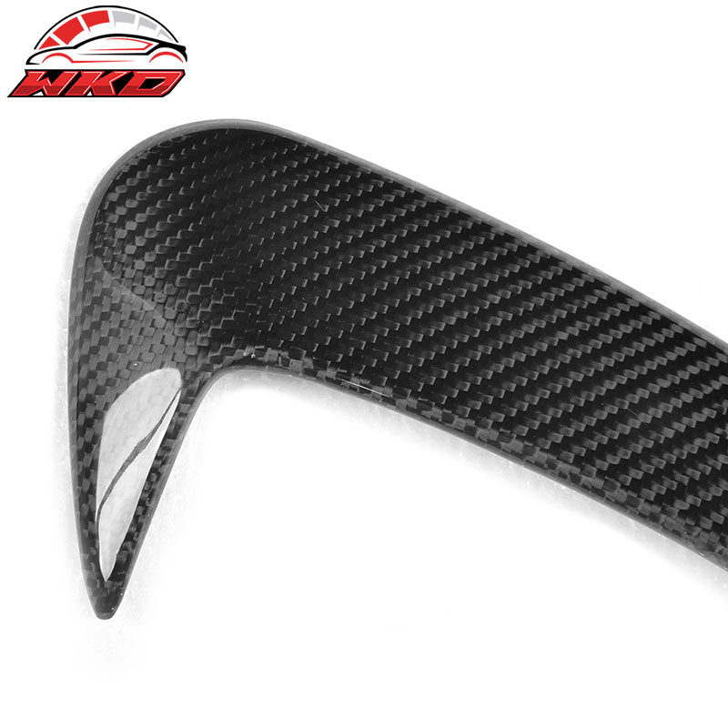 Fits 15-18 Benz C-Class W205 Sedan Rear Bumper Vents Spoiler Flics Carbon Fiber