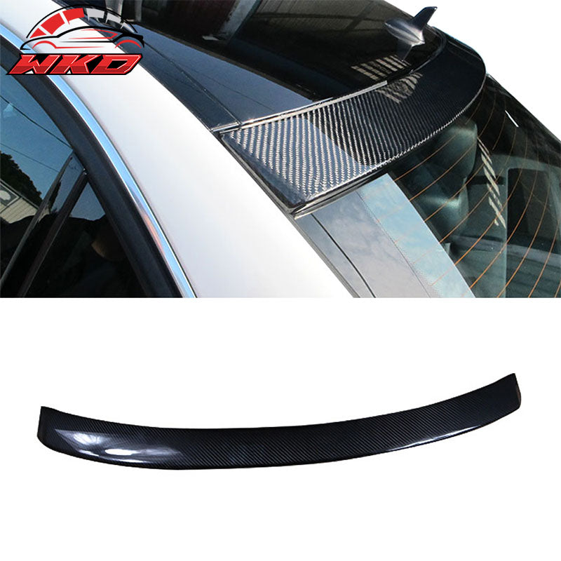 Fits 08-14 Benz C-Class W204 Sedan Roof Spoiler Wing - Matte Carbon Fiber