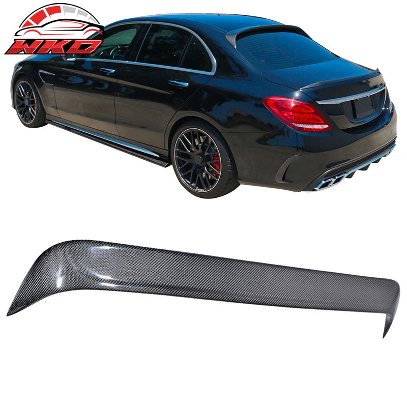 Fits 15-21 Benz C Class W205 Sedan OE Style Rear Roof Spoiler Carbon Fiber CF