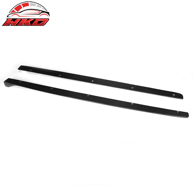 Fits 15-18 Benz C Class W205 AMG Sport Side Skirt Pair - Matte Carbon Fiber