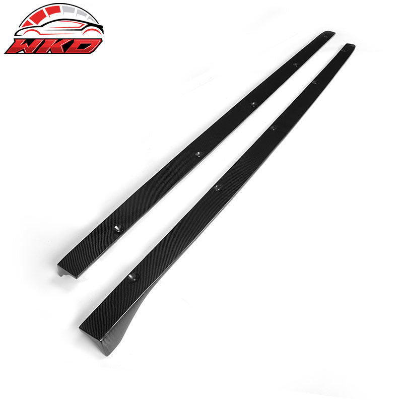 Fits 15-18 Benz C Class W205 AMG Sport Side Skirt Pair - Matte Carbon Fiber
