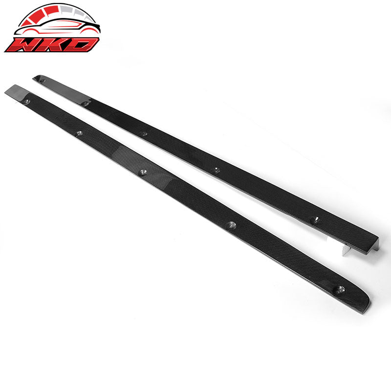 Fits 15-18 Benz C Class W205 AMG Sport Side Skirt Pair - Matte Carbon Fiber