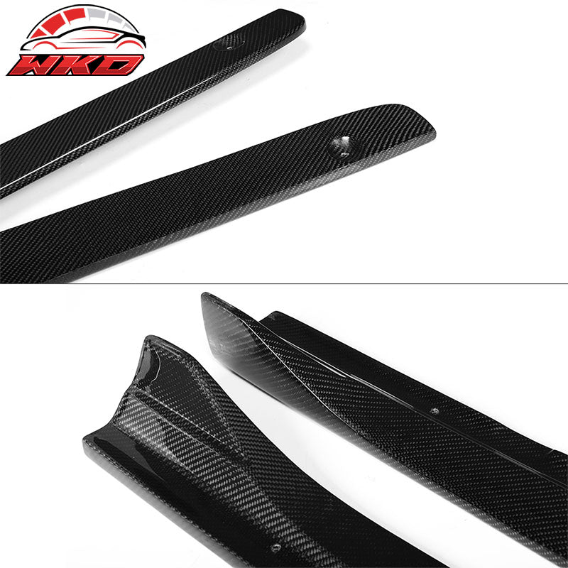 Fits 15-18 Benz C Class W205 AMG Sport Side Skirt Pair - Matte Carbon Fiber