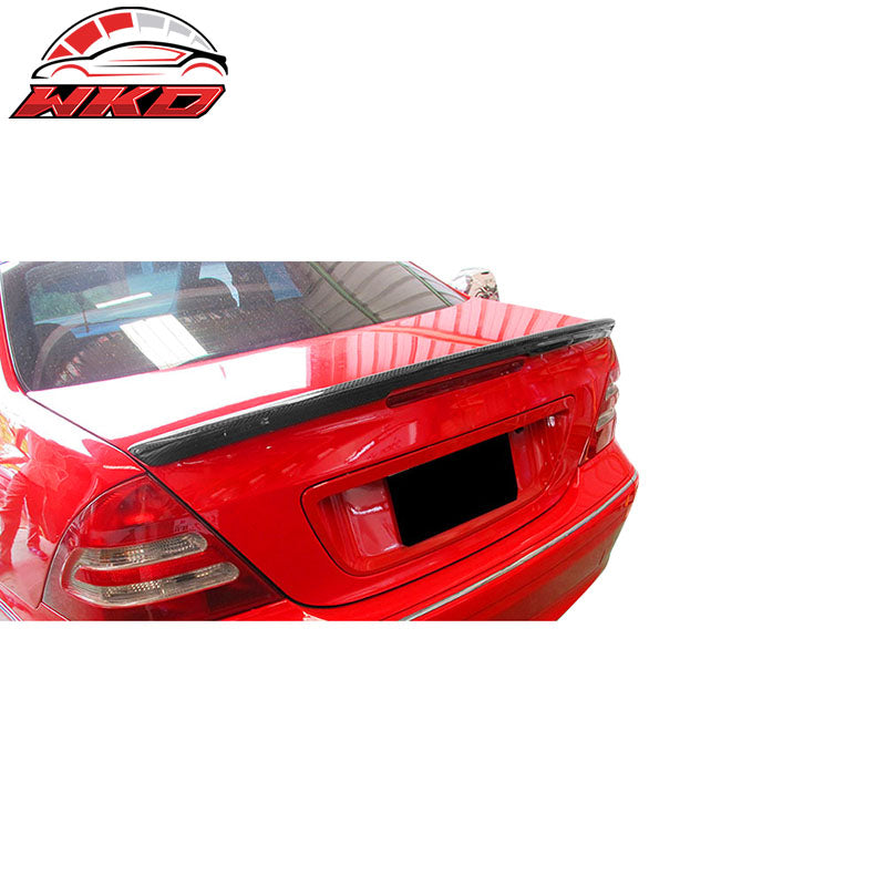 Fits 01-07 Benz C-Class W203 Sedan AMG Type Carbon Fiber Trunk Spoiler Wing