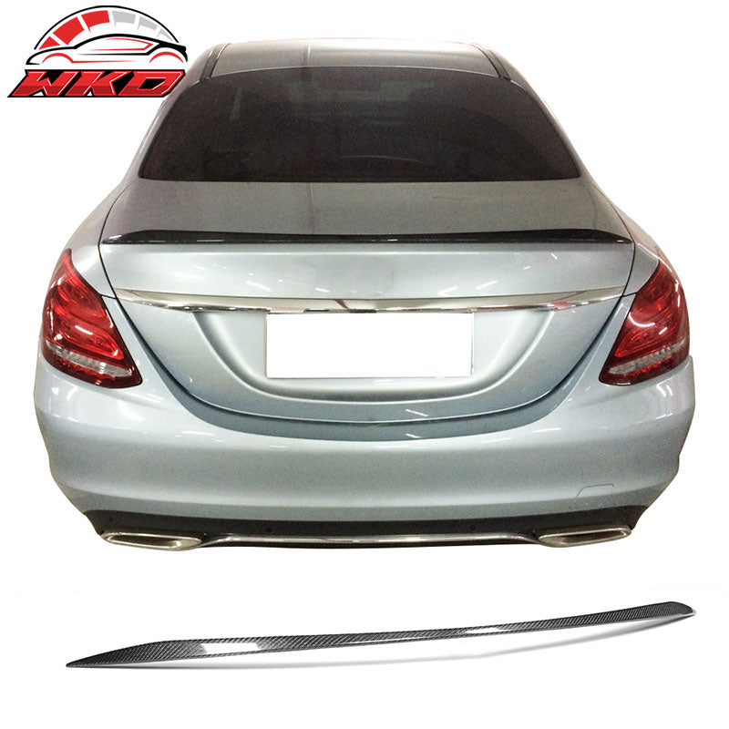 Fits 15-21 Benz W205 C Class 4DR Sedan OE style Matte Carbon Fiber Trunk Spoiler