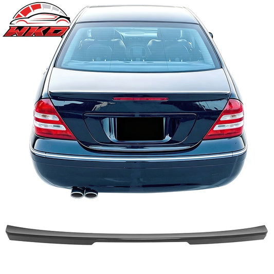 Wholesale 01-07 Benz C-Class W203 Sedan 4-Door IKON Trunk Spoiler Unpainted Black ABS - Wikond Auto