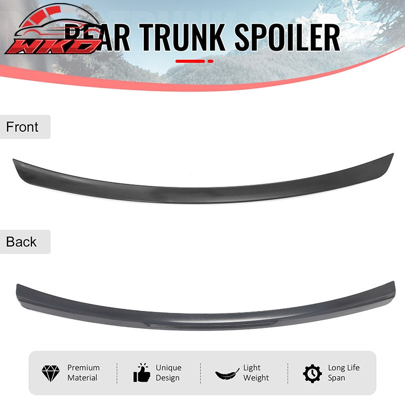 Fits 01-07 Benz C-Class W203 Sedan 4-Door IKON Trunk Spoiler Unpainted Black ABS