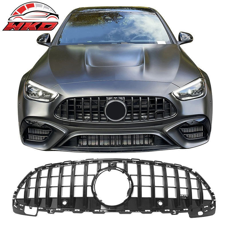 Wholesale 22-26 Benz C300 C43 AMG W206 GT Style Front Upper Grille Gloss Black ABS