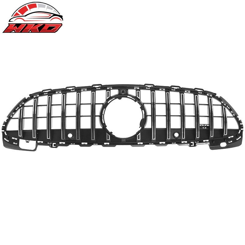 Fits 22-26 Benz C300 C43 AMG W206 GT Style Upper Grille Unpainted & Chrome ABS