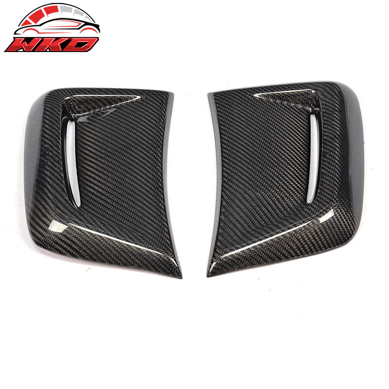 Fits 12-14 Benz W204 C63 AMG Front Bumper Side Air Vent Cover Carbon Fiber CF