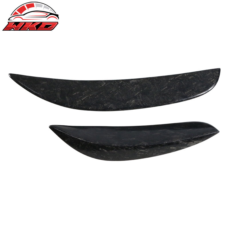 Fits 15-21 Benz C-Class W205 C63 AMG Front Bumper Fins Forged Matte Carbon Fiber