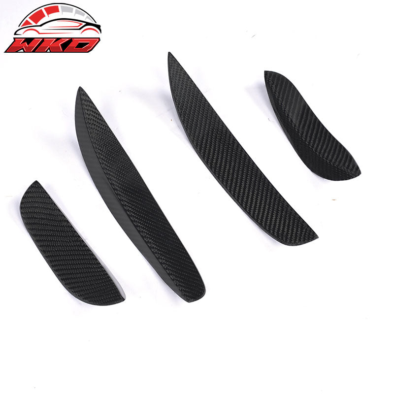 Wholesale 15-21 Benz C-Class W205 JC Style Front Bumper Fin Canard Matte Carbon Fiber