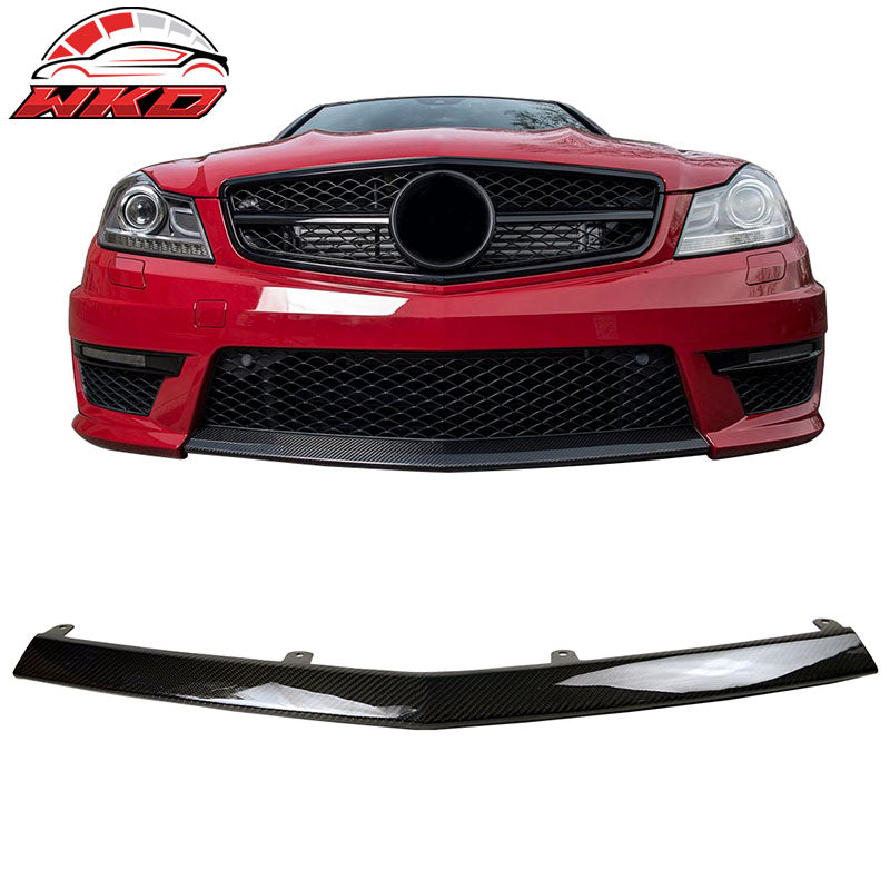 Fits 12-14 Benz W204 C-Class Sedan C63 AMG Only Matte Carbon Fiber OE Front Lip