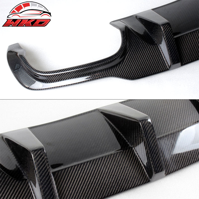 Fits 12-14 Benz C Class W204 C63 AMG Rear Bumper Lip Diffuser Matte Carbon Fiber
