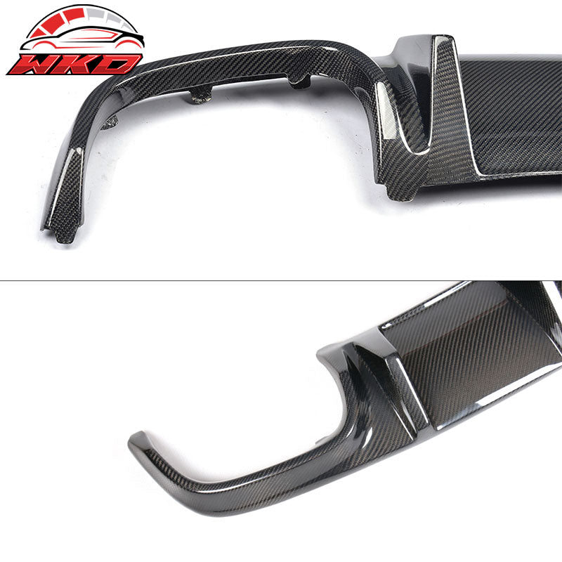 Fits 08-11 Benz W204 C Class TMS Style Rear Bumper Diffuser Matte Carbon Fiber