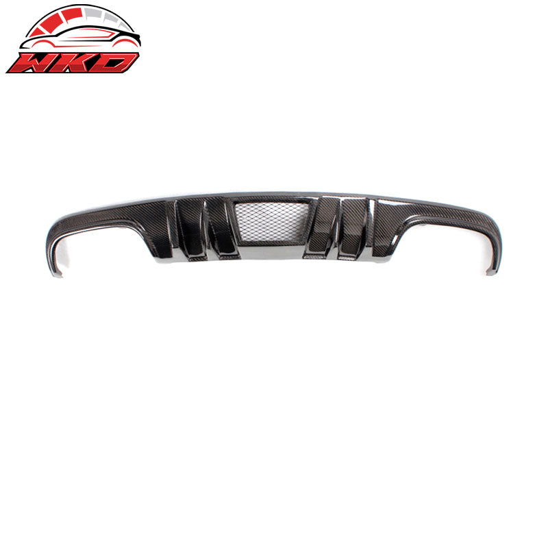 Fits 08-11 Benz C Class W204 C63 R Style Rear Bumper Lip Diffuser Carbon Fiber