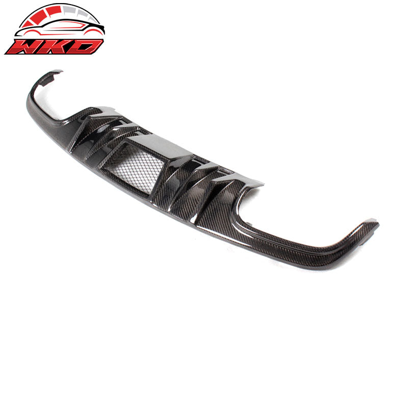 Fits 08-11 Benz C Class W204 C63 R Style Rear Bumper Lip Diffuser Carbon Fiber