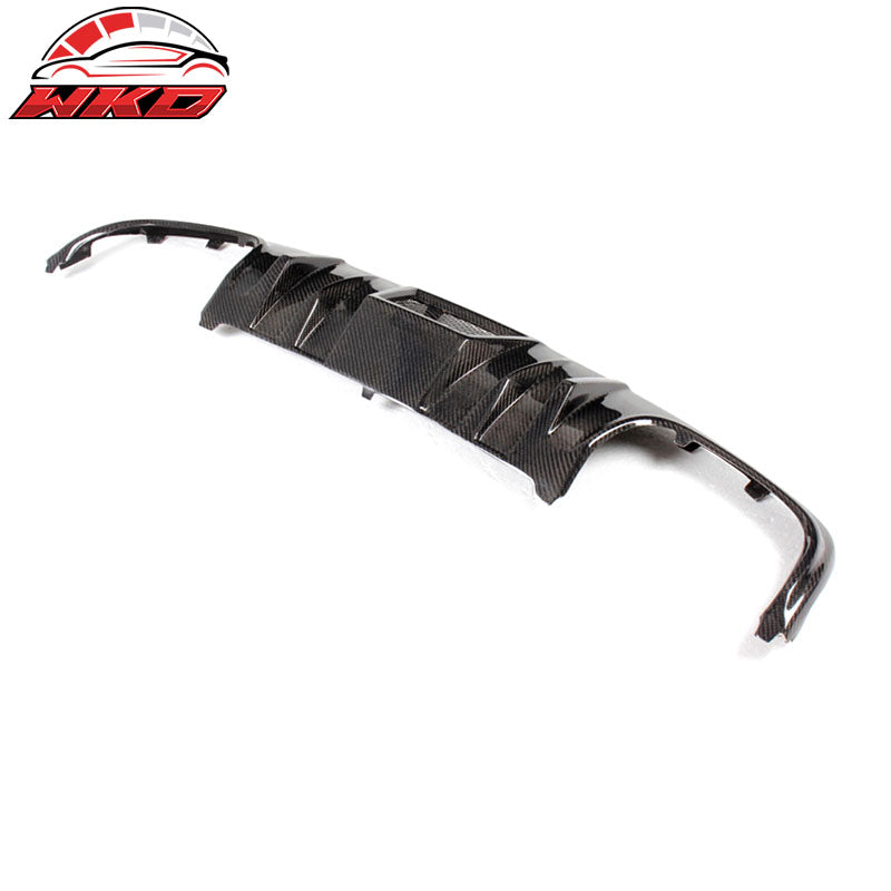 Fits 08-11 Benz C Class W204 C63 R Style Rear Bumper Lip Diffuser Carbon Fiber