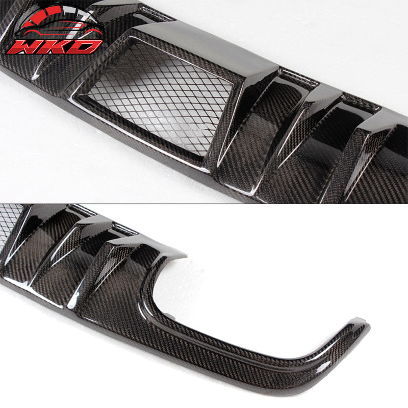 Fits 08-11 Benz C Class W204 C63 R Style Rear Bumper Lip Diffuser Carbon Fiber