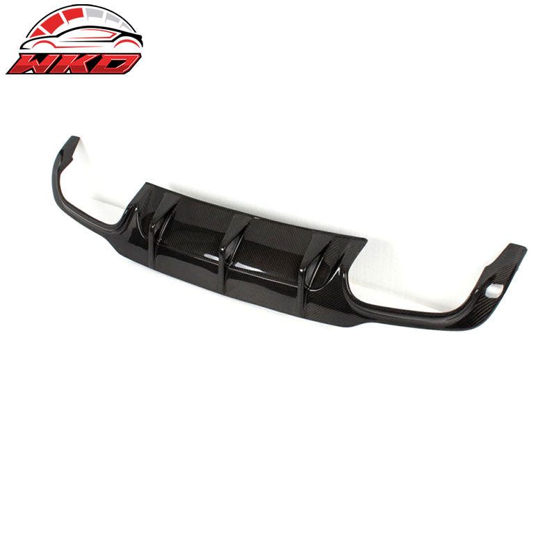 Fits 12-15 Benz W204 C Class C63 Style Rear Bumper Diffuser Matte Carbon Fiber