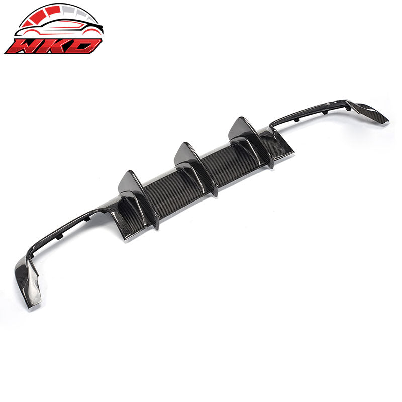 Fits 12-15 Benz W204 C63 AMG Rear Bumper Lip Matte Carbon Fiber