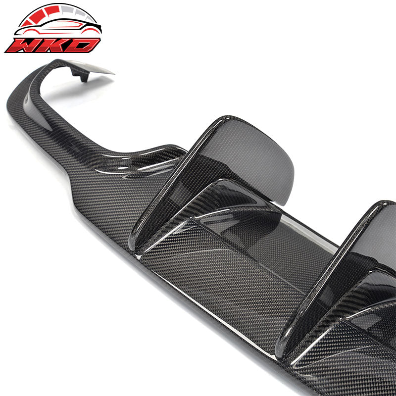 Fits 12-15 Benz W204 C63 AMG Rear Bumper Lip Matte Carbon Fiber