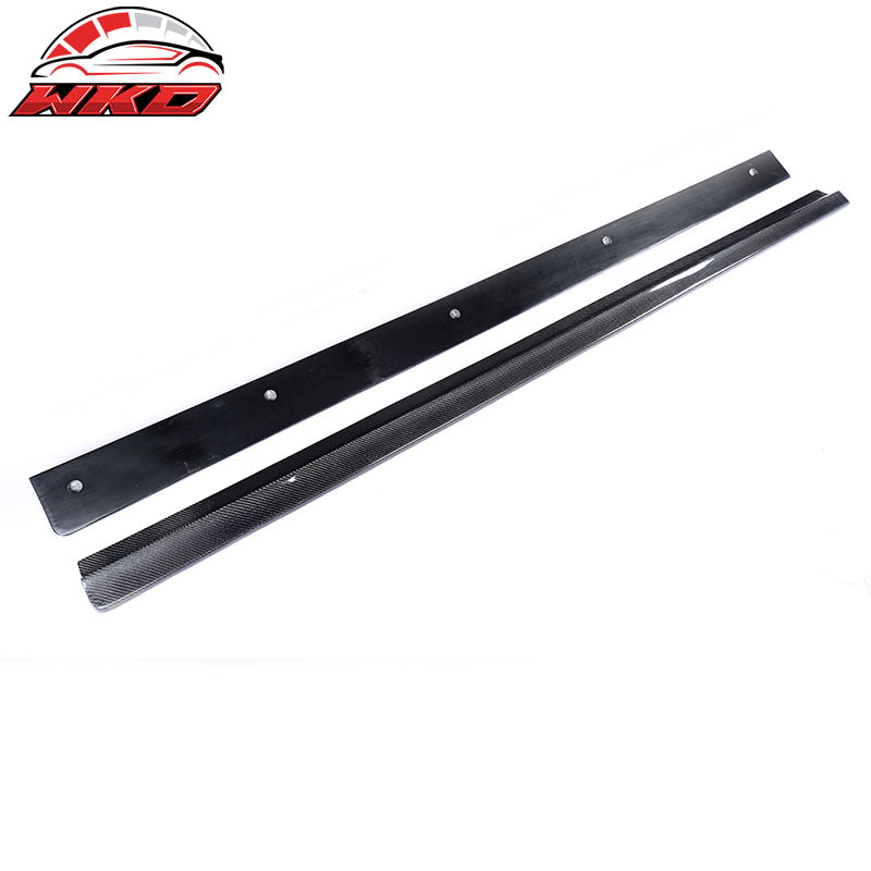 Fits 08-14 Benz C Class W204 C63 Sedan DP Style Side Skirts Matte Carbon Fiber