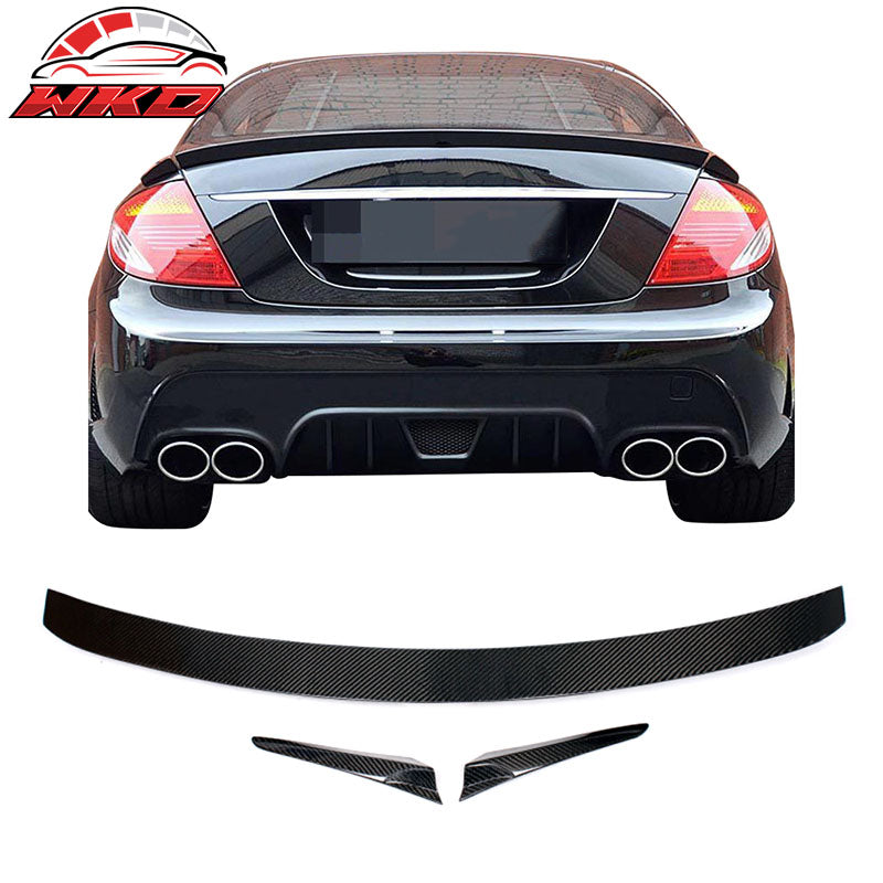 Fits 09-12 Mercedes CL Class W216 Coupe B Style Trunk Spoiler Matte Carbon Fiber