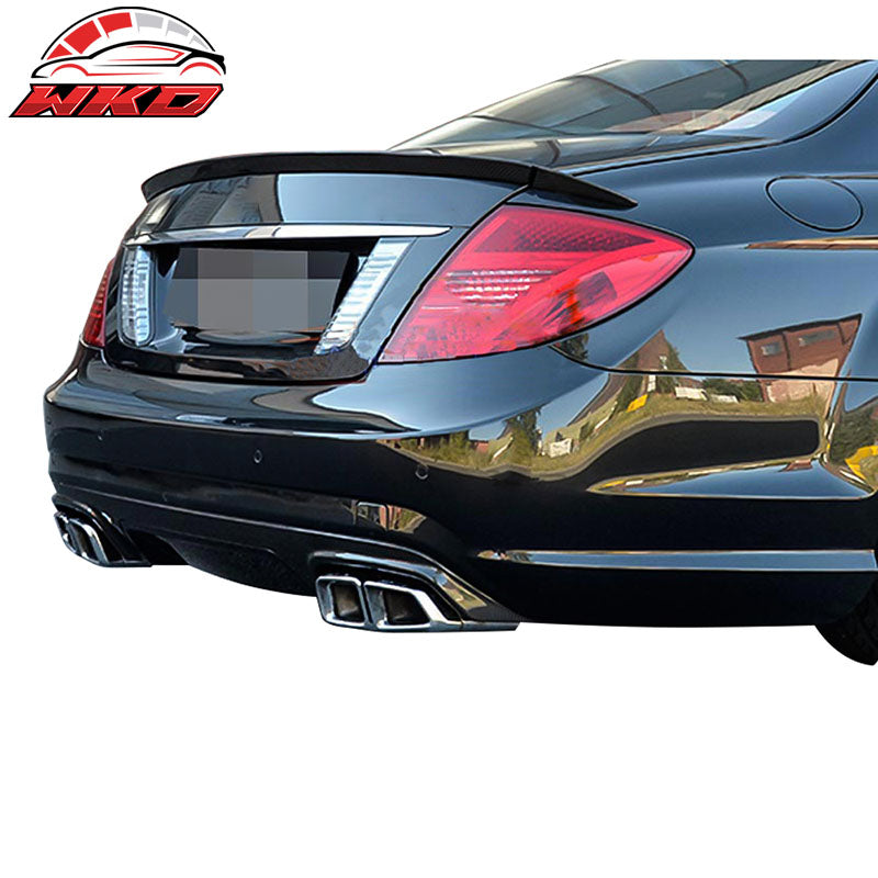 Fits 09-12 Mercedes CL Class W216 Coupe B Style Trunk Spoiler Matte Carbon Fiber