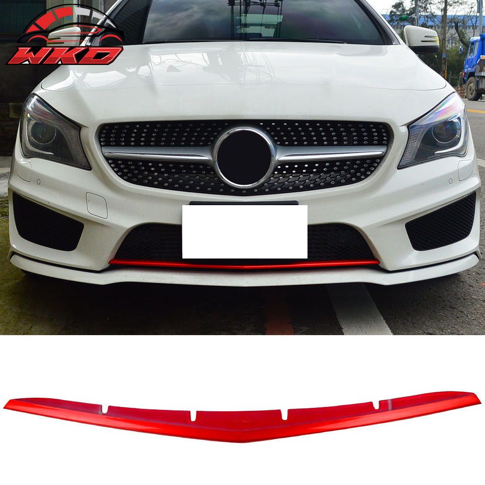 Fits 14-18 Benz W117 CLA-Class DTO Style Front Bumper Lip Trim Cover Painted Red