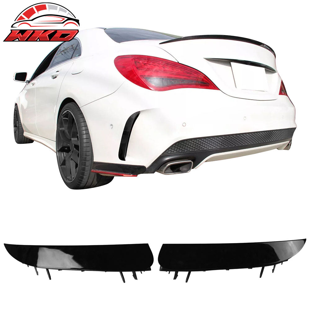 Fits 14-19 Benz W117 C117 CLA-Class D Style Rear Bumper Side Vent Canards #040