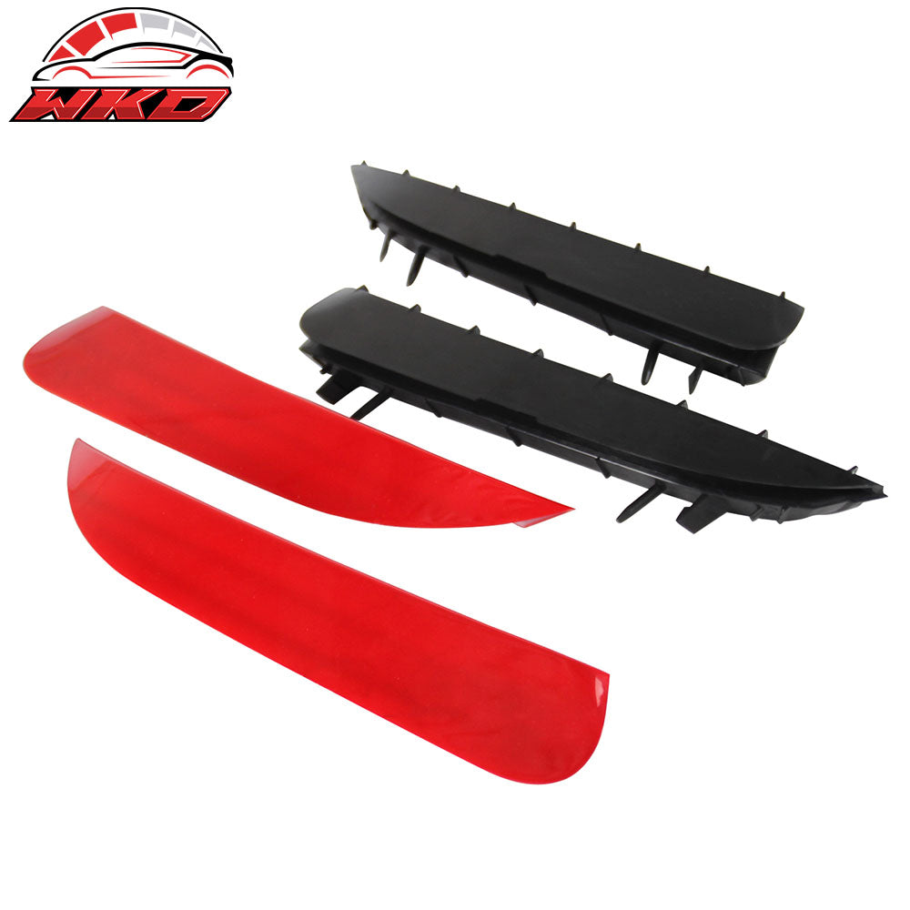 Fits 14-19 Benz W117 C117 CLA-Class Rear Bumper Side Vent Canards Painted #Red