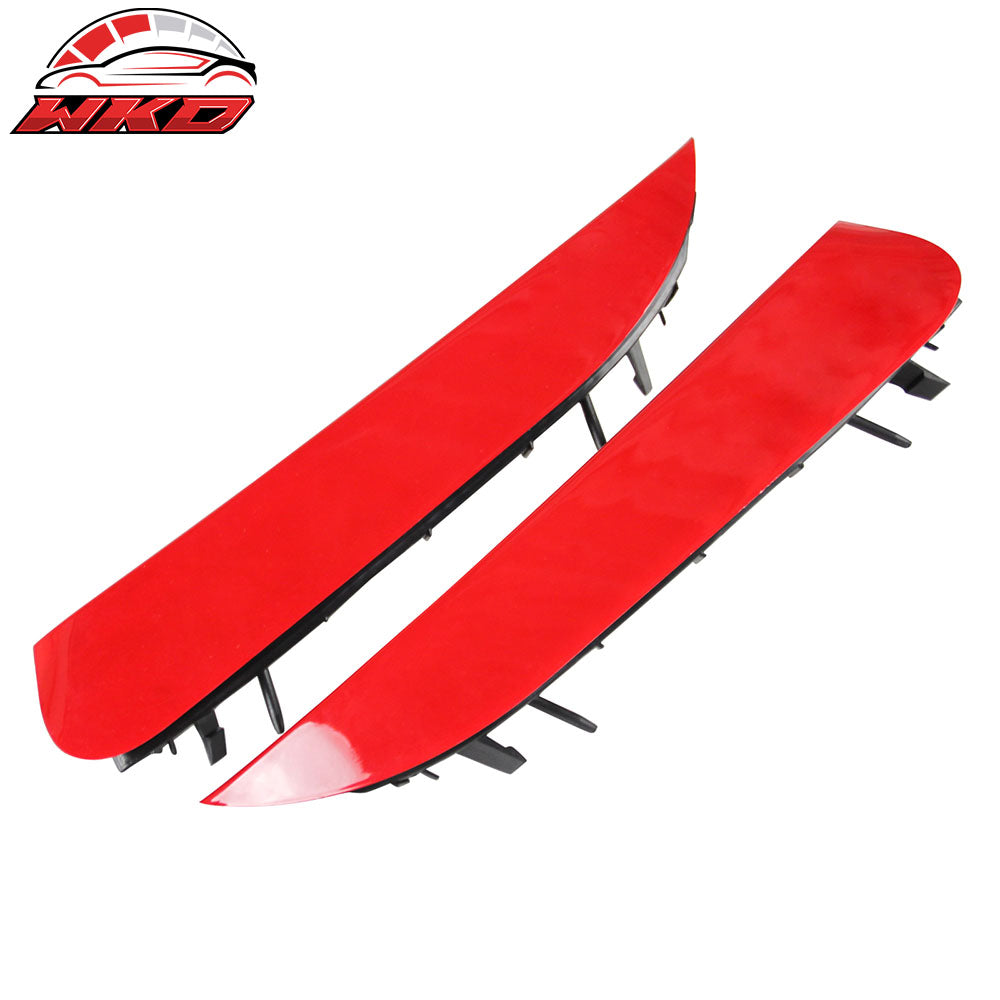 Fits 14-19 Benz W117 C117 CLA-Class Rear Bumper Side Vent Canards Painted #Red