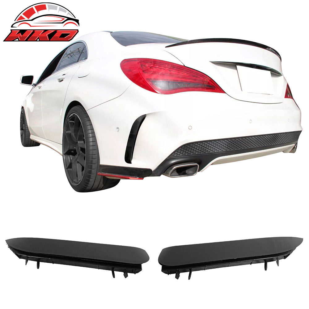 Fits 14-19 Benz W117 C117 CLA-Class Rear Bumper Side Vent Canards ABS Unpainted