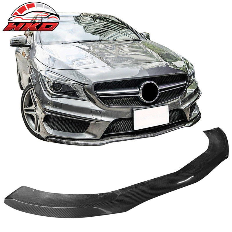 Fits 14-16 Mercedes C117 CLA-Class CLA45 AMG Front Bumper Lip Matte Carbon Fiber