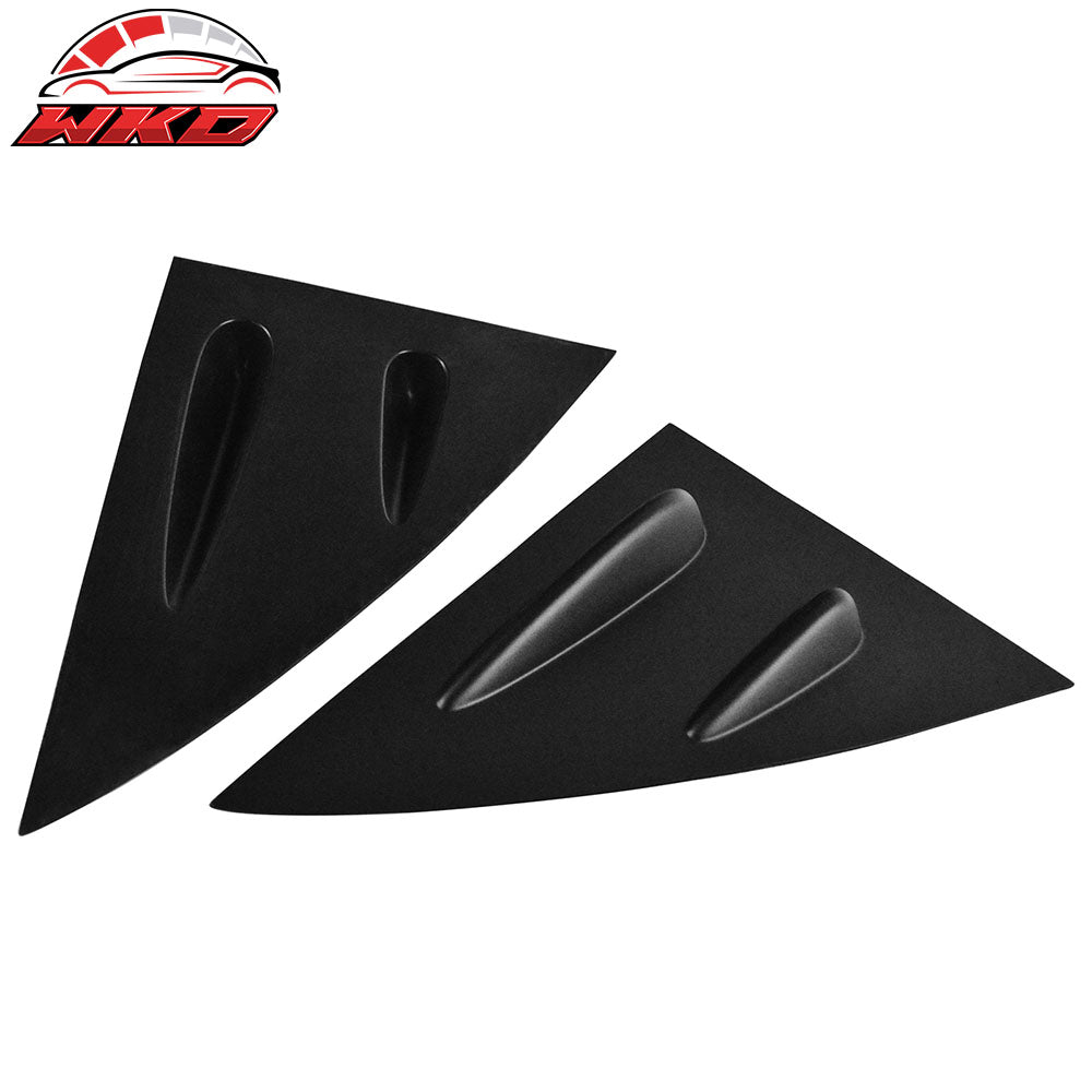 Fits 14-19 Benz W117 C117 CLS-Class 4-Door Matte Black Side Window Louvers Cover