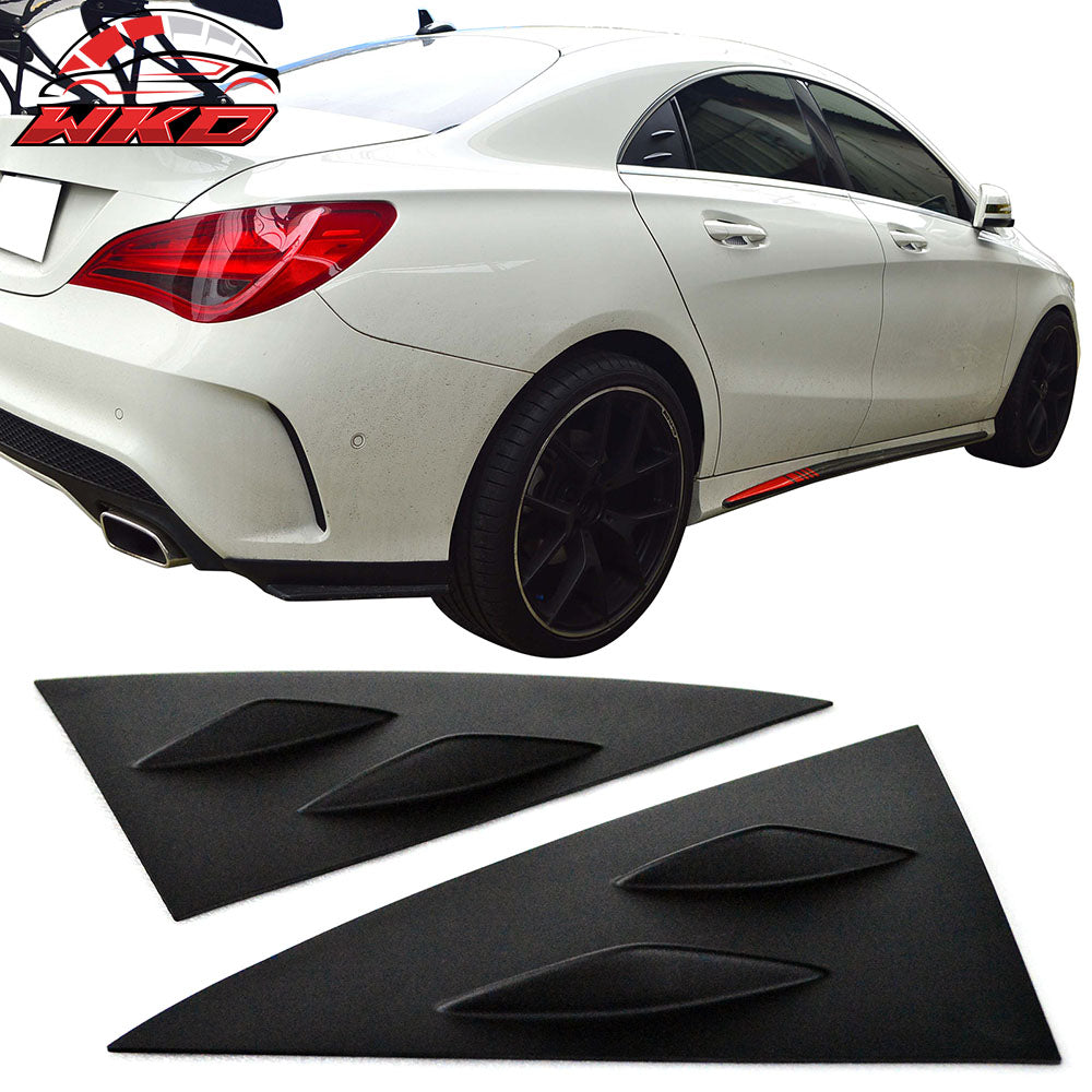 Fits 14-19 Benz W117 C117 CLS-Class Sedan Matte Black Side Window Louvers Cover