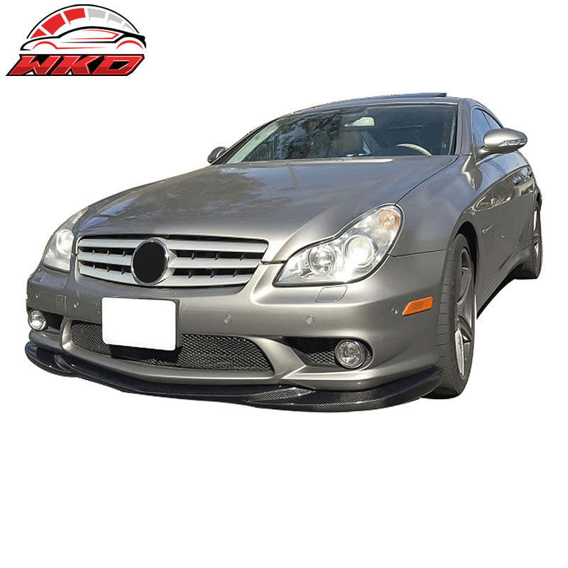 Fits 06-10 Benz W219 CLS55 AMG Only GH Style Front Bumper Lip Matte Carbon Fiber