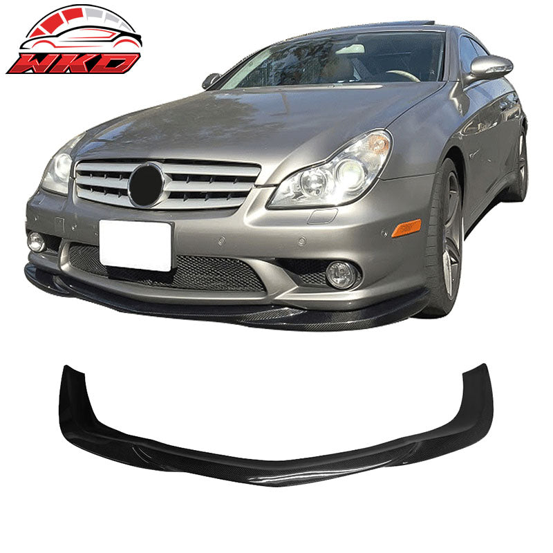 Fits 06-10 Benz W219 CLS55 AMG Only GH Style Front Bumper Lip Matte Carbon Fiber