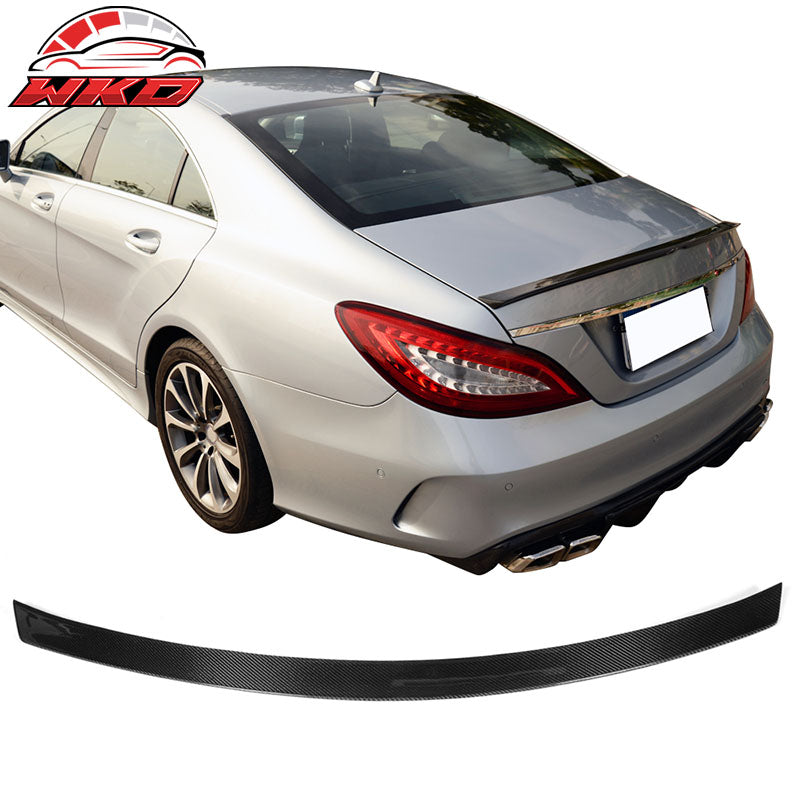 Fits 11-18 Mercedes-Benz CLS-Class W218 Trunk Spoiler Wing - Matte Carbon Fiber