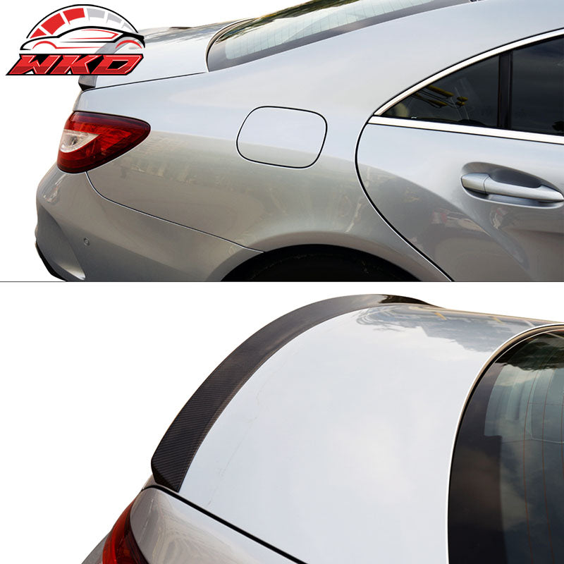 Fits 11-18 Mercedes-Benz CLS-Class W218 Trunk Spoiler Wing - Matte Carbon Fiber
