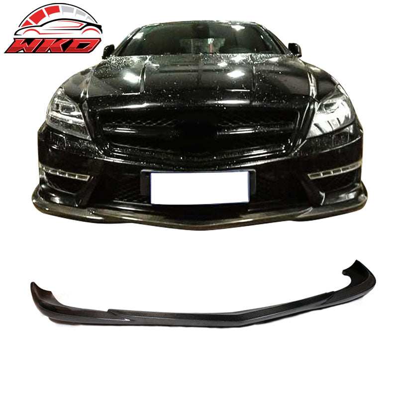 Fits 12-14 Benz W218 Sedan CLS63 AMG GH?Style Front Bumper Lip Carbon Fiber