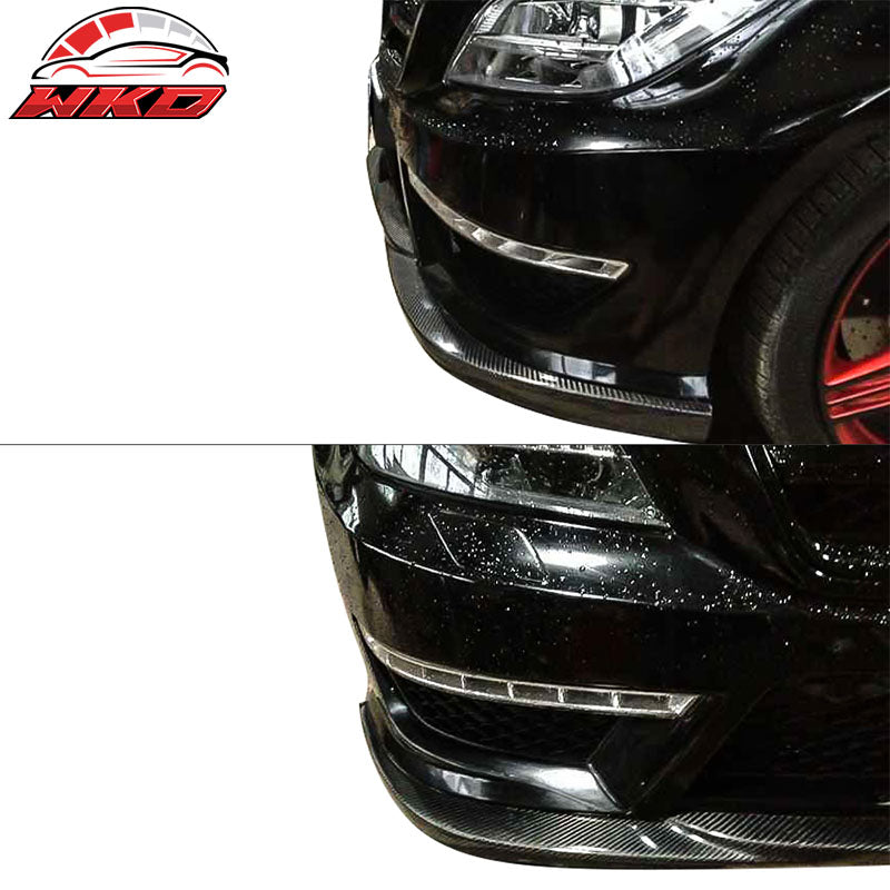 Fits 12-14 Benz W218 Sedan CLS63 AMG GH?Style Front Bumper Lip Carbon Fiber
