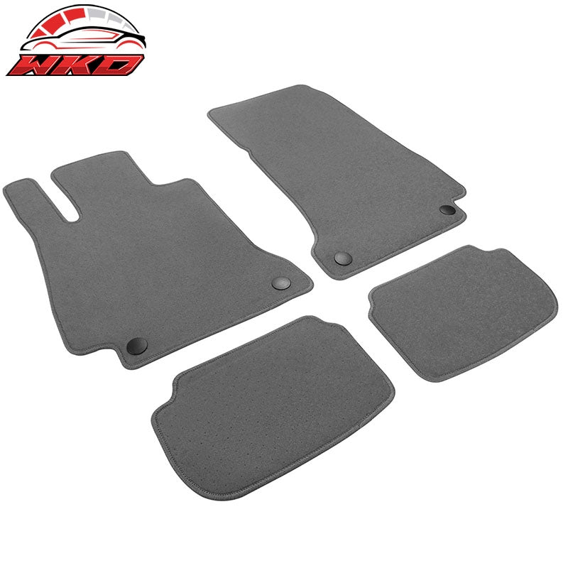Fits 18-23 Benz W238 E-Class 2Dr Front Rear Floor Mats Carpets Liner Nylon Gray