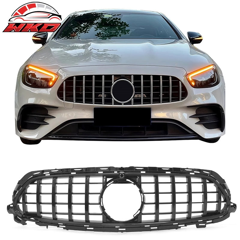Wholesale 21-23 Benz E-Class E350 E450 GT Style Front Upper Grille Gloss Black ABS